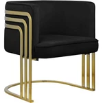 Meridian Furniture Rays Black Velvet Upholstered Accent Chair New. Price: $467.79.