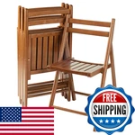 Winsome Robin Folding Chair Set Of 4 Teak Convenient Lightweight Portable New. Price: $175.62.