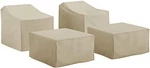 Patio Furniture Covers, Waterproof 4-PIECE 2 Arm Chairs, Ottomans Tan New. Price: $136.06.
