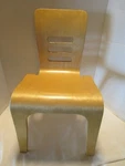 Minimalistic Modern Bentwood Birch Uni-body Chair Ecr 4KIDS 23" 2000 Used. Price: $64.00.