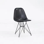 C. 1954 Herman Miller Eames DKR-1 Wire Dining Side Chair With Black Naugahyde Used. Price: $1200.00.
