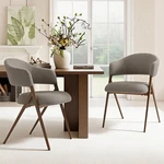 Dining Chairs Set Of 2 Mid Century Modern Padded Seat Taupe Colamy Room Kitchen New. Price: $209.99.