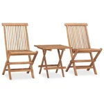 Folding Patio Dining Set Garden Table And Chair 3 Piece Solid Teak Wood Vidaxl New. Price: $229.99.