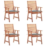 Vidaxl Patio Dining Chairs 4 Pcs With Cushions Solid Acacia Wood New. Price: $425.95.