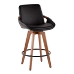Lumisource Counter Stool, Walnut And Black Faux Leather B26-COSMOWL-BK New. Price: $150.00.