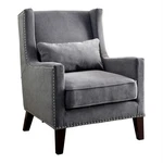 Furniture Of America Franklin Fabric Wingback Nailhead Accent Chair Gray New. Price: $549.99.