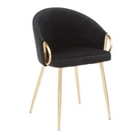 Lumisource Chair, Gold Metal/black Velvet Ch-claireauvbk New. Price: $175.00.