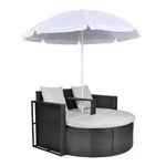 Garden Sofa With Cushion Poly Rattan Outdoor Furniture Modern Design Vidaxl New. Price: $348.99.