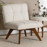 Baxton Studio Darielle Cream Tufted Fabric Accent Chair New. Price: $240.00.