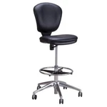 Safco Metro Faux Leather Adjustable Drafting Chair Black New. Price: $330.99.