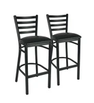 Cenpro Commercial Restaurant Chair, Black Metal Ladder-back Barstool, New. Price: $229.00.