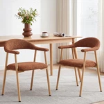 Dumos Dining Chairs Set Of 2 Linen Fabric Upholstered Kitchen Side New. Price: $156.39.