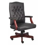 Boss B905-BK Executive Chair, Wood Base, Overall 47" New. Price: $273.99.