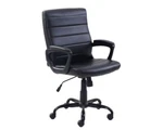 Mainstays Bonded Leather Mid Back Managers Office Chair, Black New. Price: $54.99.