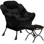 Youtanic Lazy Chair With Folding Ottoman, Accent Velvet Upholstered Wit... New. Price: $182.03.