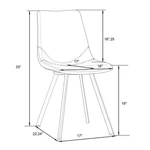 Leisuremod Markley Leather Dining Chair With Metal Legs Light Brown New. Price: $155.07.