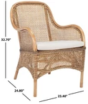 Safavieh Charlie Rttn Acct Chair W/cush, Reduced Price 4172700100 ACH6514A Open. Price: $215.00.