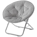 Yle Micromink Foldable Saucer Chair Grey New. Price: $65.03.