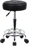 Round Rolling Stool Chair Pu Leather Height Adjustable Swivel Drafting Work Spa New. Price: $52.95.