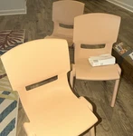 Set Of 3 Emma +oliver 2 Pack Natural Plastic Stackable School Chair With 10.5"H New. Price: $32.75.