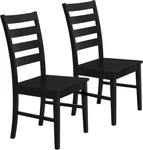 Walker Edison Furniture Ladderback Wood Kitchen Dining Chair, Set Of 2, Black New. Price: $99.90.