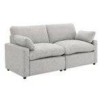 Benjara Biny Modular Power Reclining Loveseat- 2 Pillows- Light Gray- 86" New. Price: $1535.67.