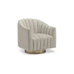 Signature Design By Ashley Contemporary Penzlin Swivel Accent Chair, Pearl New. Price: $384.85.