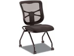 Alera ALEEL4915 Elusion Mesh Nesting Chairs, Black Seat / Back, Base New. Price: $335.99.