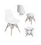 Furniturer Pack Of 4 Dining Scandinavian Chairs Plastic Wooden White New. Price: $253.29.