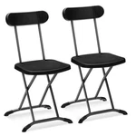 Gymax Folding Chair, 400LBS Plastic Chairs Set With Steel Frame & Ergonomic Curv New. Price: $86.65.