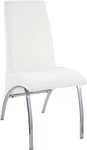 Acme Pervis Faux Leather Upholstered Side Chair In White And Chrome, Set Of 2 New. Price: $314.08.
