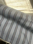 Smith & Noble Fabric Soft Shades 47.5W X 60.75"L Light Dark Blue Stripe New. Price: $48.26.