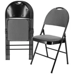 Elama 4 Piece Metal Folding Chair With Padded Seats Top Handle Gray New. Price: $181.74.