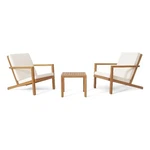 Benjara Liah Outdoor Patio Table SET-2 Chairs-brown Acacia Wood-cream Polyester New. Price: $568.51.