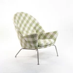 2020 CH468 Oculus Lounge Chair By Wegner & Carl Hansen Green Pattern Fabric Used. Price: $5250.00.