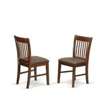 Modern Dining Chair Set Of 2 With Mahogany Finish And Linen Fabric Seats New. Price: $189.89.
