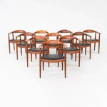 1960S Set Of Ten Wegner Johannes Hansen "the Chair" Dining Chairs Teak Used. Price: $60000.00.