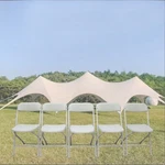 Techtongda Commercial 5 Pack One Set White Plastic Folding Stackable Chairs New. Price: $181.35.