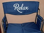 Tommy Bahama Stadium Arm Chair, New! Blue, Full Size Extra Wide Firm Back, Steel. Price: $49.88.