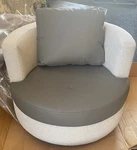 American Leather Emma Modern Swivel Accent Chair Grey *free Shipping* Open. Price: $950.00.