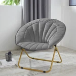 Urban Shop Velvet Channel Stitch Saucer Chair, Multiple Colors New. Price: $83.73.