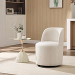 Set Of 1 Upholstered Kitchen & Dining Room Barrel Chair,round Linen New. Price: $210.00.