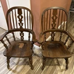Set Of 2 Ethan Allen Royal Charter Oak Bowback Windsor Armchair 16-6000 Read Used. Price: $110.00.
