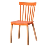 Fabulaxe QI004223.OR Modern Plastic Dining Chair Windsor Design With Beech Wood New. Price: $64.39.