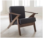 Baxton Studio Cayla Gray Fabric And Walnut Wood Lounge Chair New. Price: $328.00.