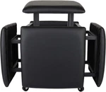 5 1 Nesting Ottoman Cube Chair, Stackable Stools, Leather Square Benc New. Price: $266.99.