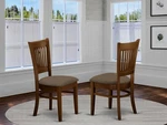 East West Vancouver Microfiber Upholstered Seat Chairs- Espresso Pack 2 New. Price: $76.03.