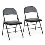 Dumos 2 Pack Leather Padded Folding Chair, Indoor Outdoor Portable Stackable ... New. Price: $51.41.