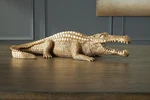 Signature Design By Ashley Lauretman Gold Alligator Decorative Sculpture, Modern New. Price: $61.96.