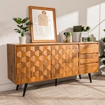 Sideboard Georgina Solid Wood 2 Doors & 3 Drawers, 61'' Mid Century Modern Cabin New. Price: $1386.99.